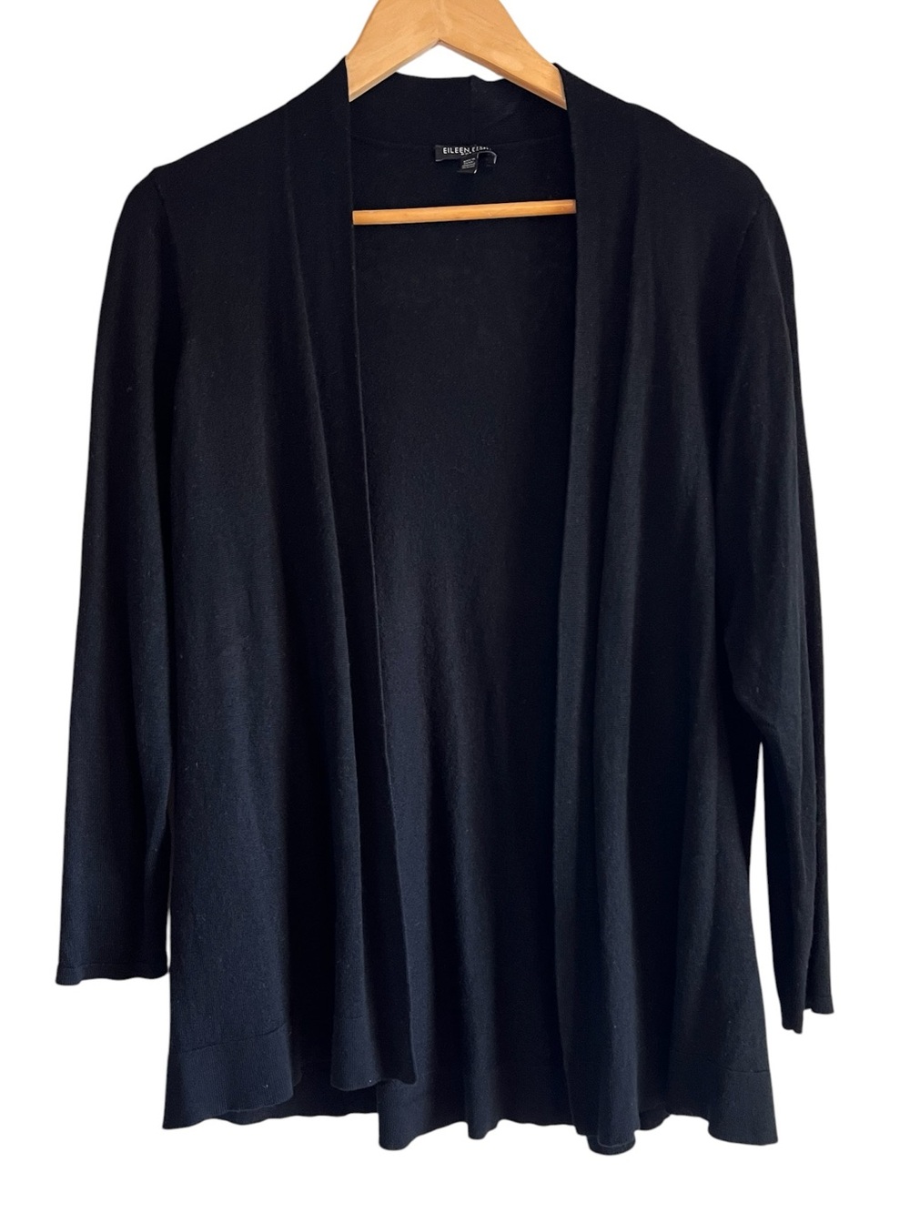 Eileen Fisher tencel & wool blend lightweight open cardigan 1X good condition